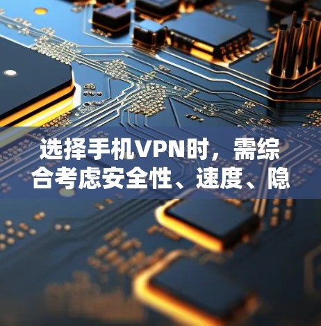 选择手机VPN时，需综合考虑安全性、速度、隐私政策、服务器覆盖等因素。以下是一些推荐和注意事项，适用于中国大陆用户或其他有网络限制的地区